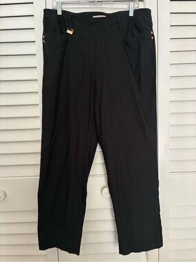 Nanette Lepore Black Trousers with Gold Accents